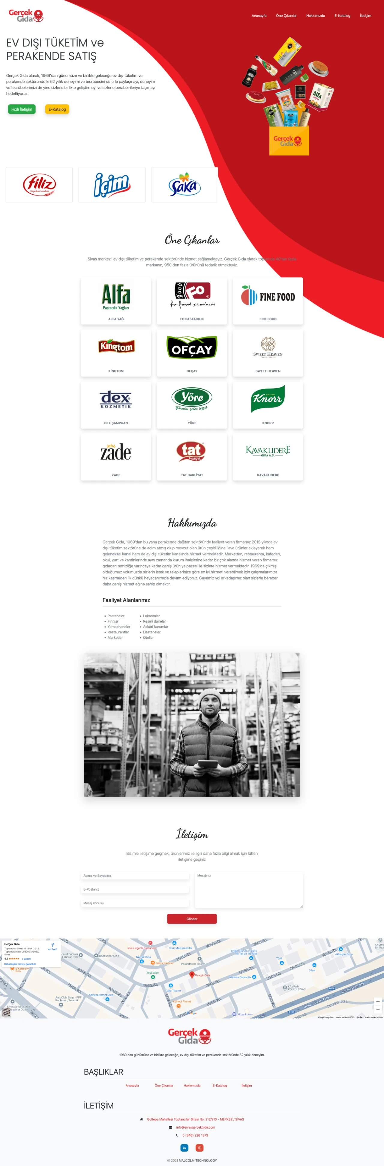  Sivas Gerçek Gıda’yı Dijitale Taşıyan Web Sitesi