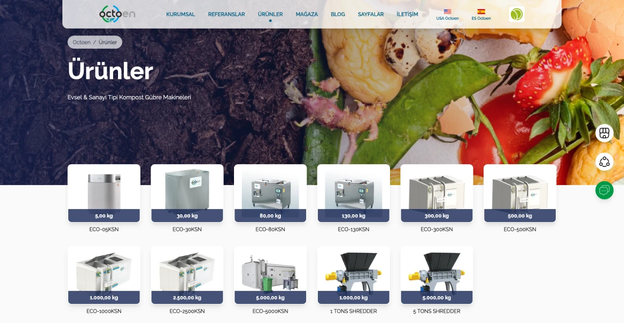  Octoen için Sürdürülebilir, Çok Dilli ve SEO Uyumlu SPA Web Sitesi Geliştirme