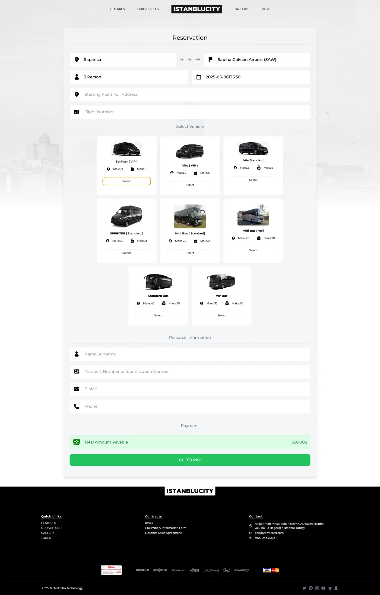  Istanblucity Rezervasyon Sistemi: Güvenli Ödeme, Anında Transfer Planlaması